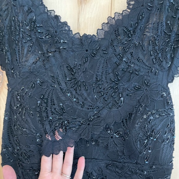 Medium le chateau black sequinned/beaded dress - Picture 6 of 6